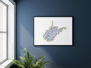 55 Strong© West Virginia County Print
