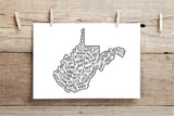 55 Strong© West Virginia County Print