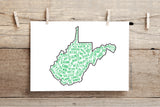 55 Strong© West Virginia County Print