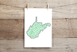 55 Strong© West Virginia County Print
