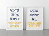 Mountaineer Fan Seasons Print
